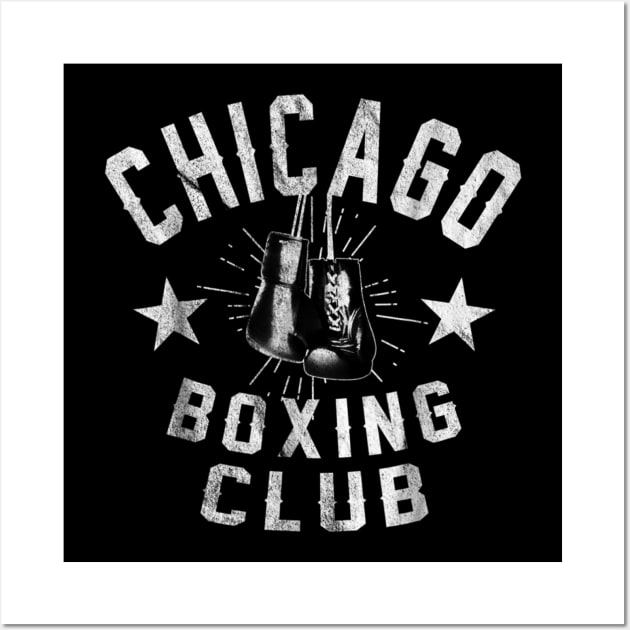 Chicago Boxing Club - vintage Chi-town retro Boxer Wall Art by aaltadel